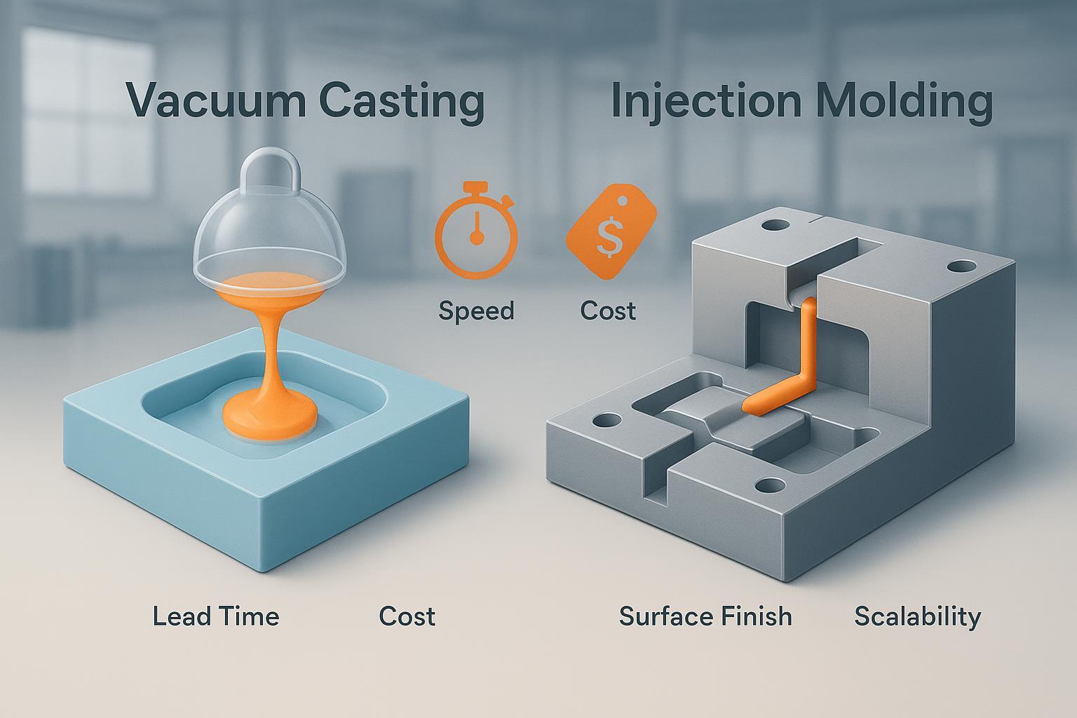 Vacuum Casting vs Injection Molding for Low-Volume Production