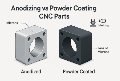 Anodizing vs Powder Coating CNC Parts