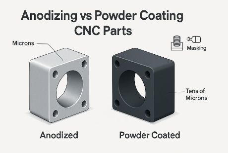 Anodizing vs Powder Coating CNC Parts
